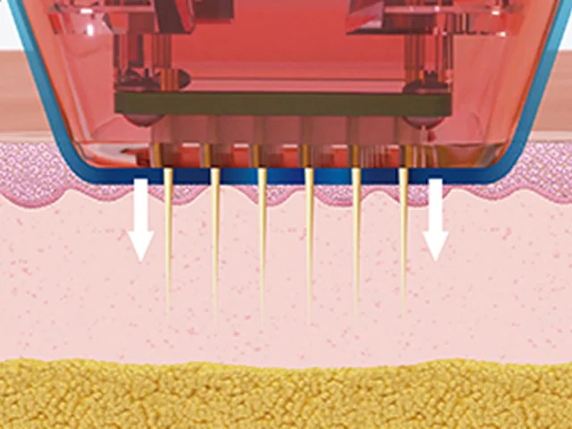 아이버츄 RF 시술 2단계 마이크로니들 피부 접촉